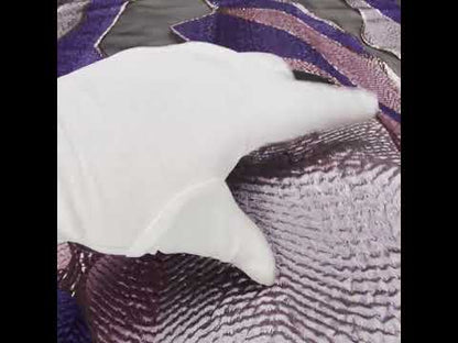 Metallic Rayon and Polyester Burnout Brocade - Orchid, Purple and Rose Gold Soft Geometric Abstract