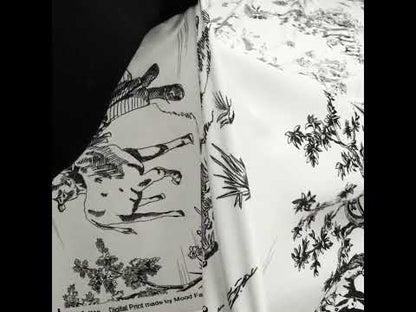 Cotton Voile - Black and White Classic Toile de Jouy