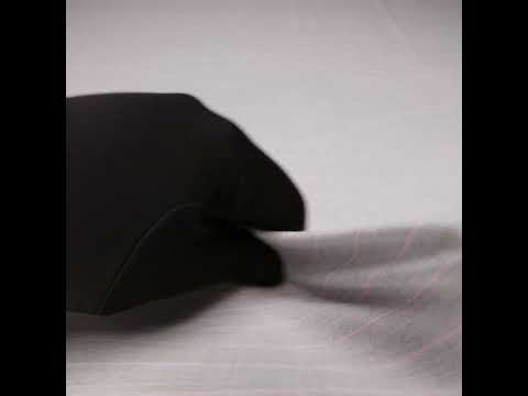 Italian Light Taupe Striped Stretch Polyester Suiting