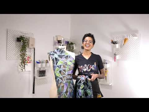 Metallic Teal and Sparkling Fuchsia Geometric Burnout Luxury Brocade - Image 5 of 5