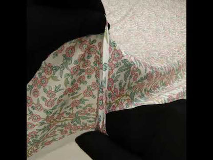 Liberty Fabrics Tana Lawn® - Empress Pink Light - Baby Pink and Mint Green Trailing Cherry Blossoms