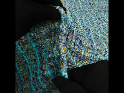 Viscose and Acrylic Chenille Tweed - Blue, Mustard and Arctic Green - Newcastle Collection - Image 6 of 7