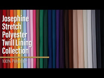 Stretch Polyester Twill Lining - Chestnut - Josephine Collection