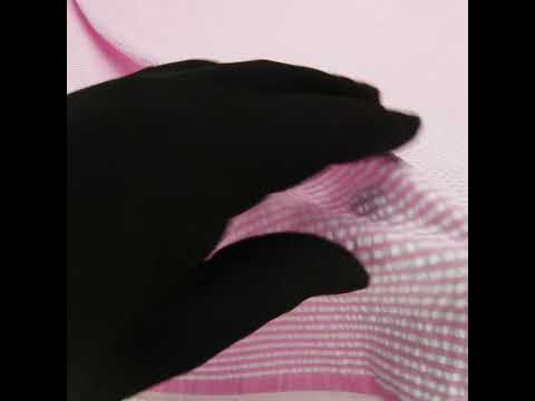 Polyester and Cotton Seersucker - Bubblegum Pink and White Candy Stripes - Wylie Collection