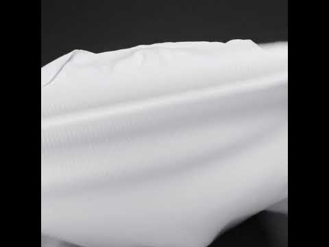 Punto de canalé tubular de algodón blanco