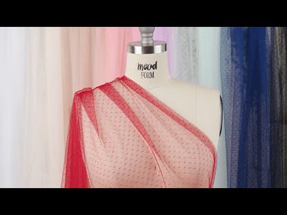 Point D'Esprit Tulle - Wine - Remi Collection