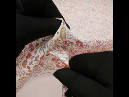 Liberty Fabrics Tana Lawn® - Shepherdly Song Pink - Pink, Peachy Orange and Blue-Gray Wildflowers
