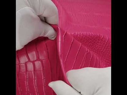 Crocodile Faux Leather Vinyl - Hot Pink - Kristin Collection