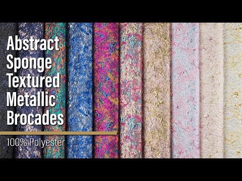 Metallic Brocade - Silver and Gold Abstract Sponge Texture - Image 6 of 6