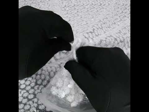 White Daisy Embroidered Netting with Clear Baby Sequins - Image 5 of 5