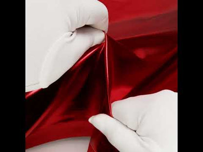 Metallic Foiled Polyester Jersey Knit - Red - Amalthea Collection