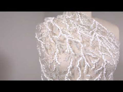 3D Puffy Glitter Tulle - Mink