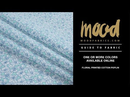Limelight and White Floral Printed Cotton Poplin