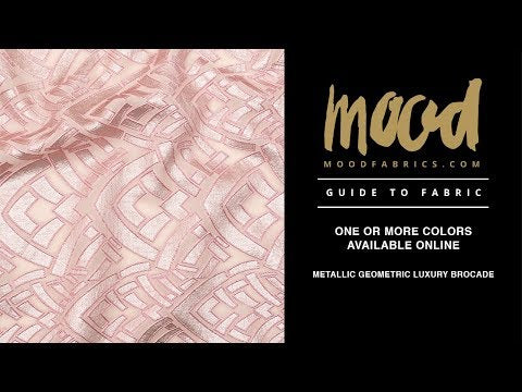 Metallic Pink Geometric Luxury Brocade