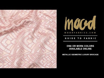 Metallic Pink Geometric Luxury Brocade