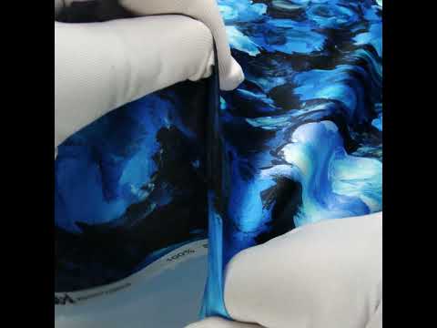 Silk Charmeuse Print 16MM, Made in Italy - Sky Blue, Phthalo and Navy Painted Roses - Image 6 of 6
