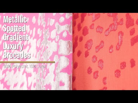 Metallic Red and Orange Spotted Gradient Luxury Brocade - Image 6 of 6