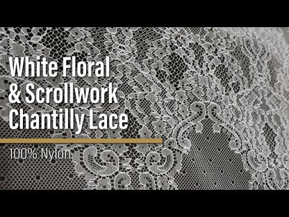 Chantilly Lace - White Floral and Scrollwork