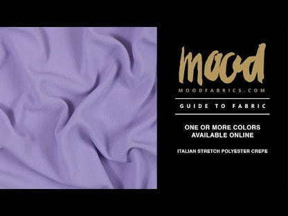 Italian Black Stretch Polyester Crepe