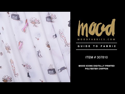 Mood Icons Digitally Printed Polyester Chiffon - Image 5 of 5