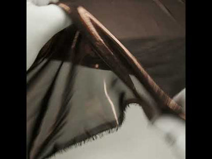 Liquid Sheen Metallic Polyester Chiffon - Copper on Black - Liquid Sheen Chiffon Collection