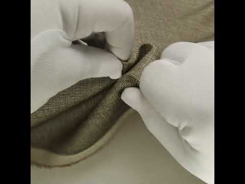 Tejido de lana y seda elástica tipo tweed italiano en negro y beige