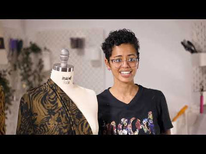 Rayon Challis Panel - Black and White Tigers - Smiling Peril Print - Mood Exclusive Rio Collection