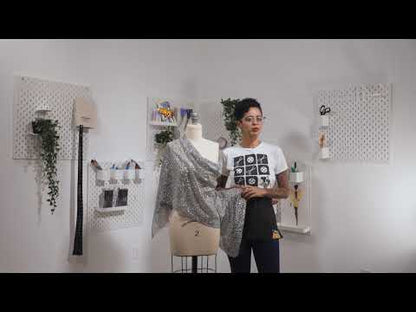 Tulle with Metallic Platinum Glitter - Champagne - Platina Collection