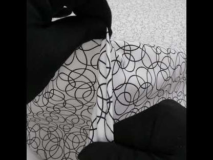 Printed Quilting Cotton by Patrick Lose for Northcott - Black on White Tangled Circles - Basically Black & White Collection