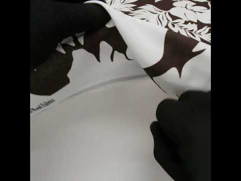 Linen and Rayon Woven - Chocolate Brown and Ivory Leaf Silhouettes - Mood Exclusive Neutral Nature Print - Image 6 of 6
