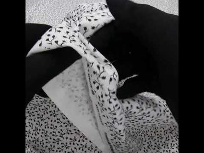Printed Quilting Cotton by Patrick Lose for Northcott - Black on White Baby's Breath Floral - Basically Black & White Collection