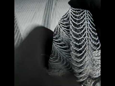 Rayon and Nylon Corded Lace with Little Scallop Finished Edges - Black and White Archway Stripes - Image 6 of 6
