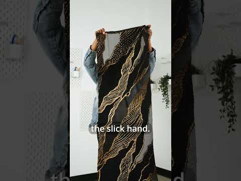 Metallic Black and Green Abstract Formations Ribbed Burnout Luxury Brocade