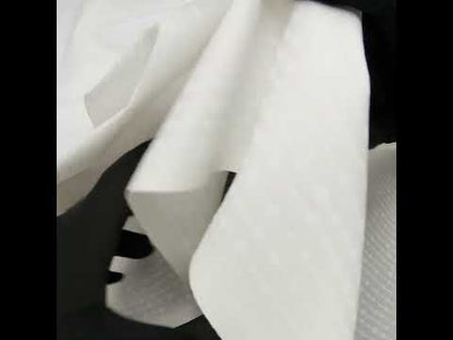 Printed Quilting Cotton by Patrick Lose for Northcott - White on White Doodle Beaded Stripe - Basically Black & White Collection