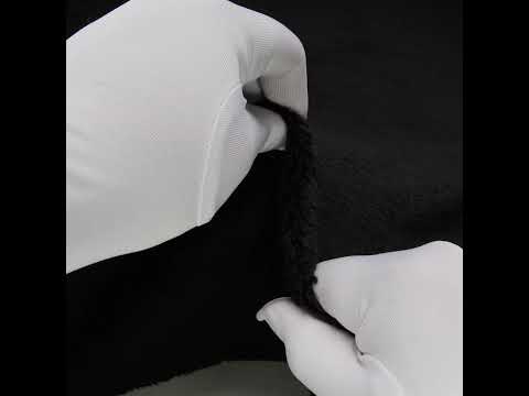 Super Short Pile Wool Blend Faux Sherling - Black