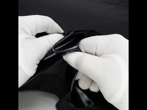 Metallic Foiled Polyester Jersey Knit - Black - Amalthea Collection