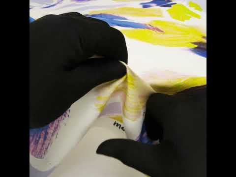 Brushed Cotton Woven - Chartreuse, Blue and Pale Purple Big Brush Strokes - Mood Exclusive Color Study Print - Image 6 of 6