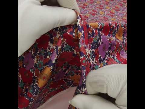 Liberty Fabrics Tana Lawn® - Meadow Song Purple - Golden Yellow, Red and Purple Flower Field - Image 5 of 5