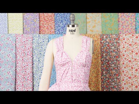 Cotton Poplin - Teal and Orange Floral - Dance with the Daffodils Print - Mood Exclusive Secret Garden Collection
