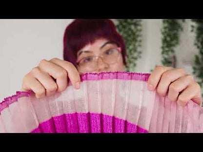 Metallic Black Waves Pleated Luxury Burnout Brocade