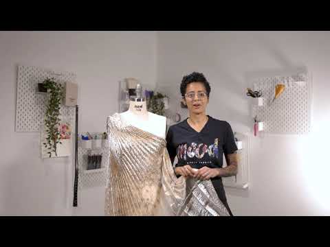Mood Exclusive Metallic Gold and Silver Pleated Skirt - Image 5 of 5