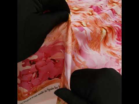 Brushed Cotton Woven - Pink and Orange Melting Flowers - Mood Exclusive Darling Daydream Print - Image 6 of 6