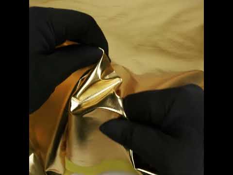 Metallic Foiled Polyester Jersey Knit - Gold - Amalthea Collection - Image 6 of 6