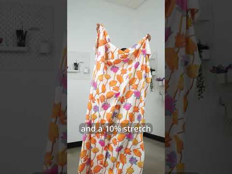 Stretch Cotton Sateen - Orange and Blue Geometric Feathers - Mood Exclusive Flock Together Print - Image 6 of 6
