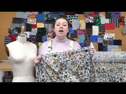 Cotton Voile - Ivory Floral - Passing of Adonis Print - Mood Exclusive Gaia Collection