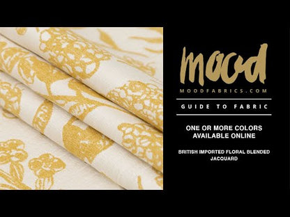 British Imported Denim Floral Blended Jacquard