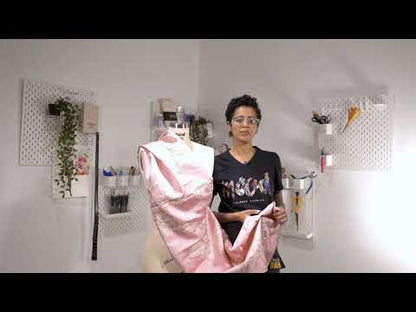 Metallic Dusty Rose Floral Luxury Brocade