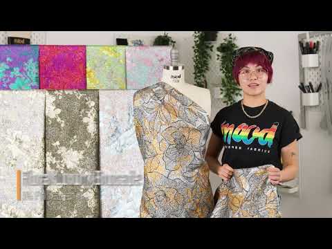 Metallic Rose Gold and Heavenly Crackled Floral Luxury Brocade