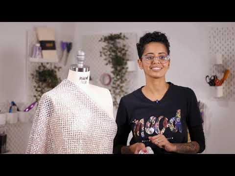 Guipure Lace with Glitter - Light Dusty Rose Diamonds - Image 5 of 5