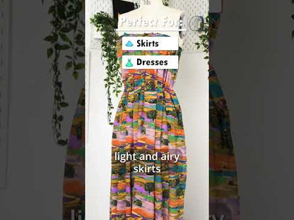 Viscose Crepe - Colorful Landscape - Mood Exclusive Garrowby Hill Print
